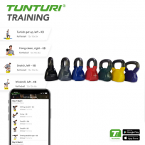 Гиря с виниловым покрытием TUNTURI 6 кг желтая